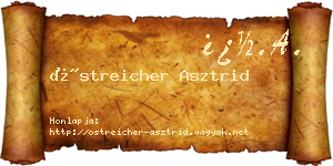 Östreicher Asztrid névjegykártya